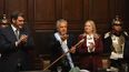 El gobernador Alfredo Cornejo anunció cinco obras públicas en la Asamblea Legislativa. 