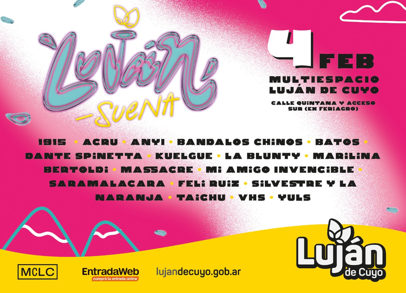 El festival 'Luj&aacute;n Suena' ser&aacute; en el Multiespacio Cultural Luj&aacute;n de Cuyo.
