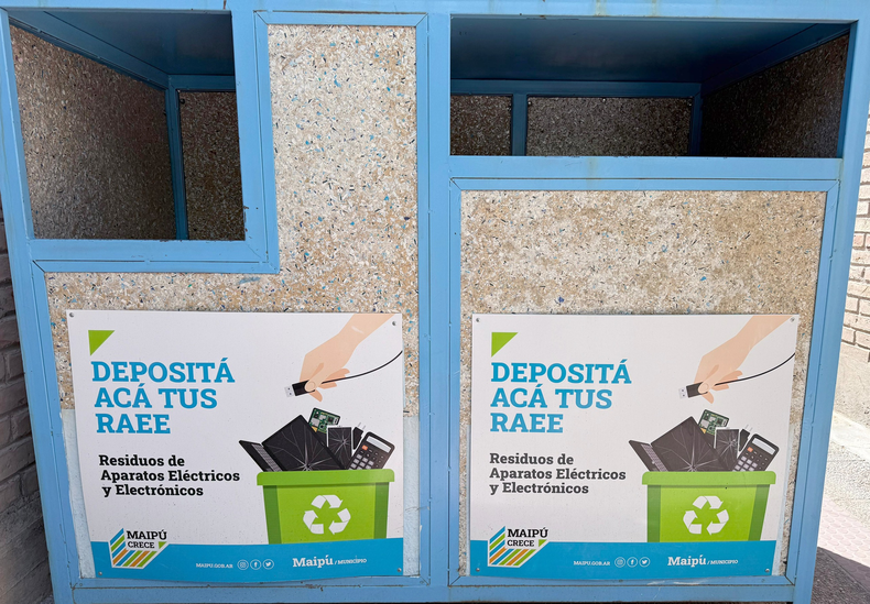 Campaña de reciclaje en Maipú Municipio.