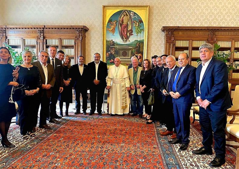 El Papa Francisco recibió a 13 dirigentes de la CGT.