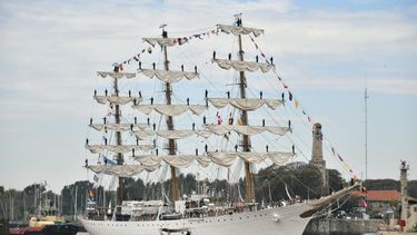 La Fragata Libertad arribó a Buenos Aires, tras su 54 Viaje de Instrucción. Foto: NA / Juan Vargas
