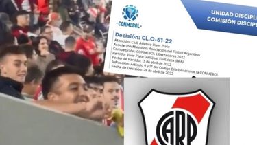 la conmebol multo a river por gestos racistas de un hincha en el partido con fortaleza