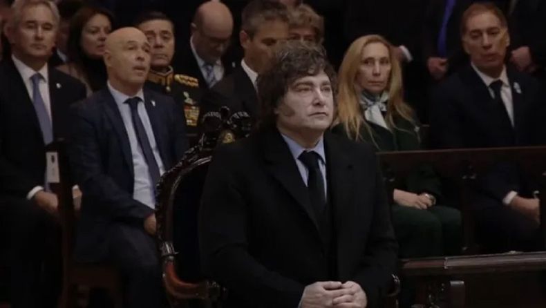 Javier Milei y gran parte de la dirigencia pol&iacute;tica participaron del Tedeum por el 9 de julio.