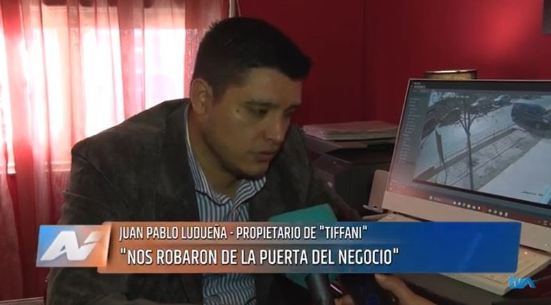 Juan Pablo Ludueña, empresario al que robaron más de $ 360.000.'