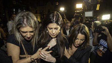 La viuda de Jorge Lanata, Elba Marcovecchio, fue de las primeras en llegar al velatorio.