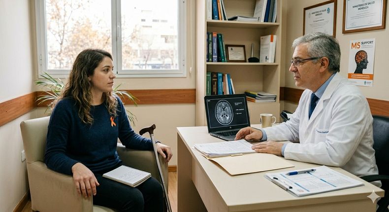 Mendoza registra unos 700 casos de esclerosis múltiple, con mayor impacto en mujeres. Imagen creada con IA