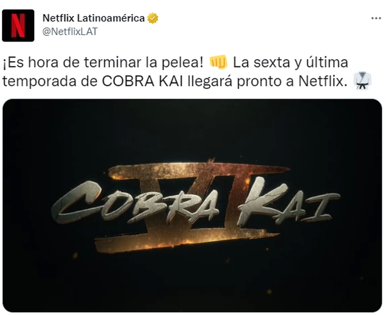 La temporada 6 de Cobra Kai llegará a Netflix ¡Muy pronto!