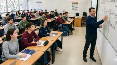 UNCUYO: la fórmula que atrajo a un 54% más de ingresantes a la facultad de Ciencias Económicas. Imagen creada con IA