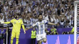 Lionel Messi festeja el tercer gol de Argentina que enfreta a Argelia por el grupo J del Mundial 2026Autor: FLORENCIA ARROYOS/NA