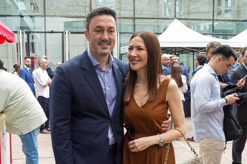 Luis Petri participó de Coviar junto a su pareja, la periodista Cristina Pérez.