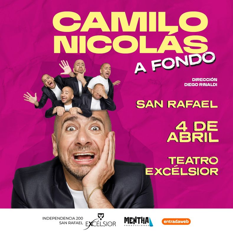 Camilo Nicolás vuelve a Mendoza con un show de humor imperdible