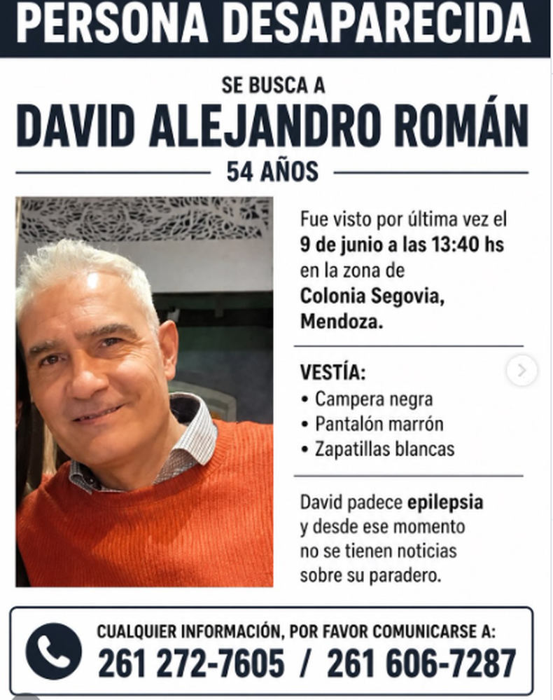 David Alejandro Román no regresa a su vivienda desde el martes 9 de junio.