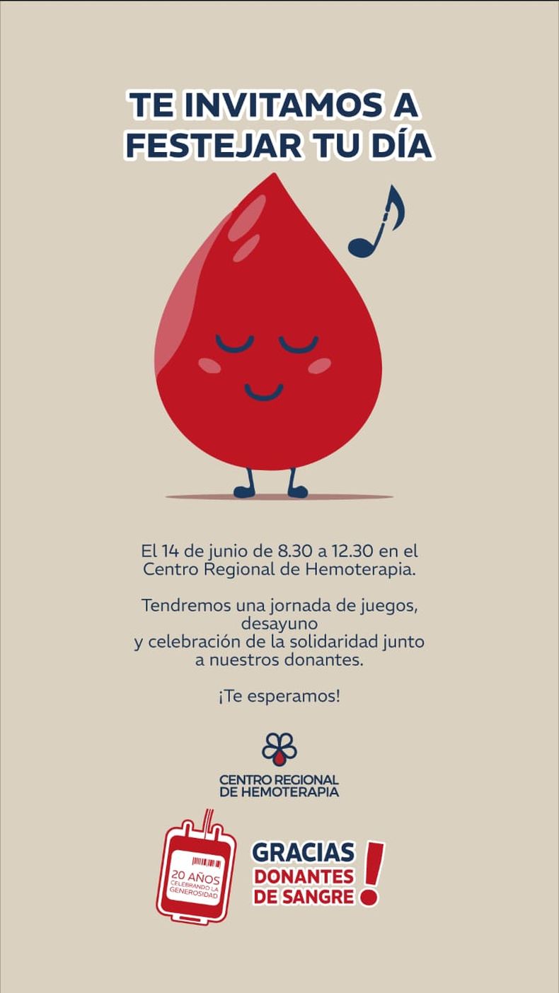 14 de junio: Día Mundial del Donante de Sangre.