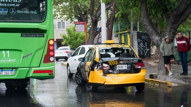El choque se produjo en calle Peltier, antes de Belgrano.