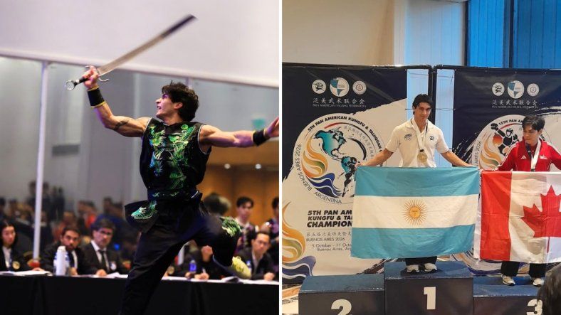 El mendocino Jorge Tahan conquistó la medalla de oro en espada durante el Panamericano de Wushu disputado en Buenos Aires.