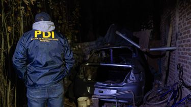 Uno de los allanamientos realizados este jueves en Guaymallén. Uno de los allanamientos realizados este jueves en Guaymallén.