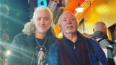 Andy Kusnetzoff junto a su padre.