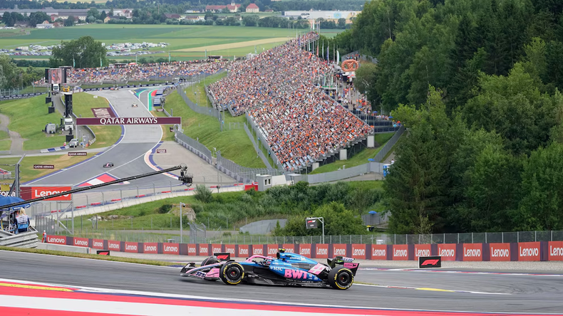 Franco Colapinto en acción en la Fórmula 1, Gran premio de Austria