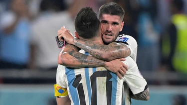 Rodrigo De Paul y una publciación motivadora.