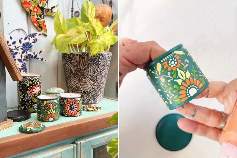 Con una lata de gaseosa vacía, crear este original recipiente para velas