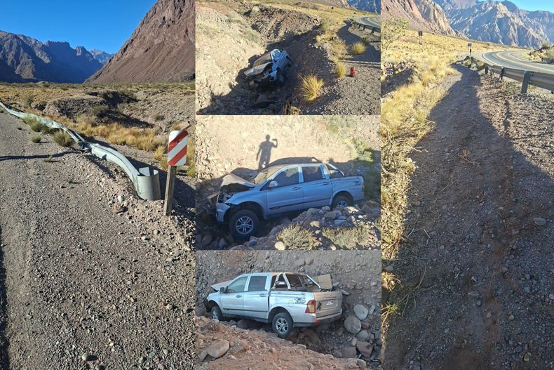 Terrible accidente vial en Alta Montaña. El conductor se salvó de milagro.