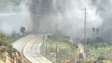 Captura del momento de la explosión del puente de Qasmiya, en el Líbano, Captura del momento de la explosión del puente de Qasmiya, en el Líbano,