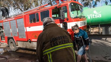 Incendio en Las Heras: hay dos niños intoxicados