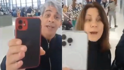 Escracharon a Pablo Echarri y Nancy Dupláa.