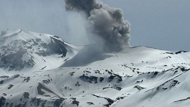 Así se observa el volcán Peteroa esta tarde Así se observa el volcán Peteroa esta tarde