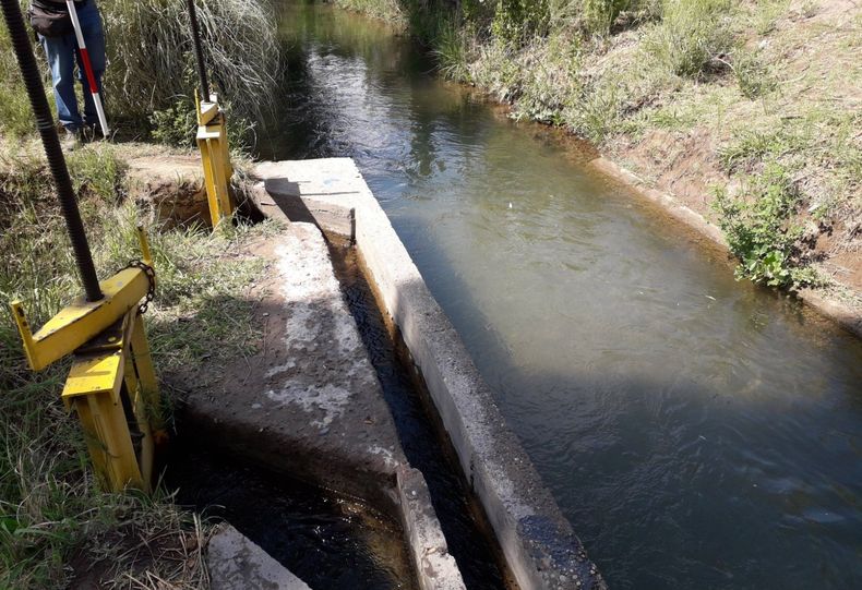 sistema de riego del canal Serú Civit, en San Rafael