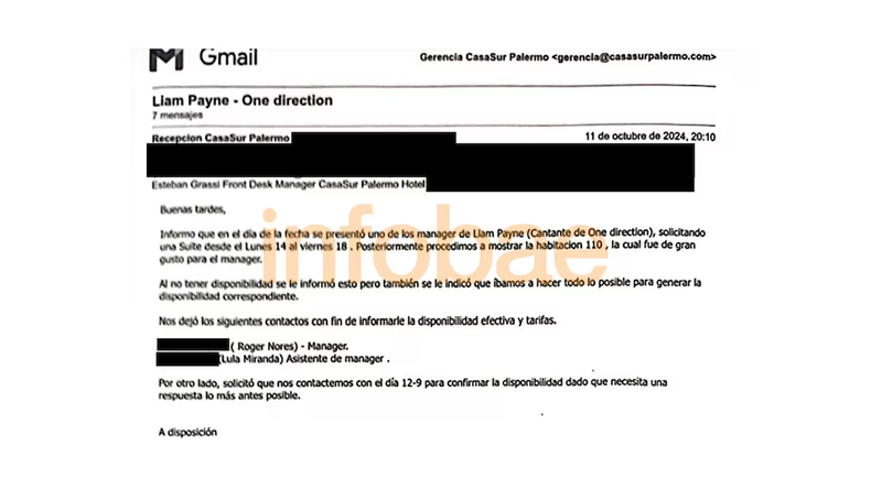 Liam Payne: el documento que complica a un empresario argentino por la muerte del cantante