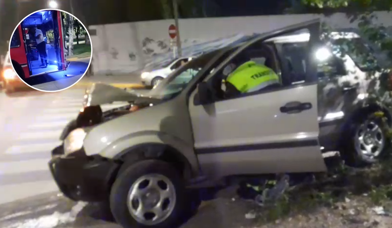 Video: iba en contramano por la Lateral del Acceso Este, chocó y, herida, le robaron