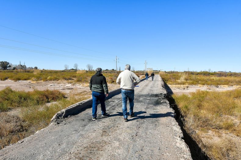 El puente mejorará la conexión de tres departamentos. Foto: Prensa Gobierno de Mendoza.