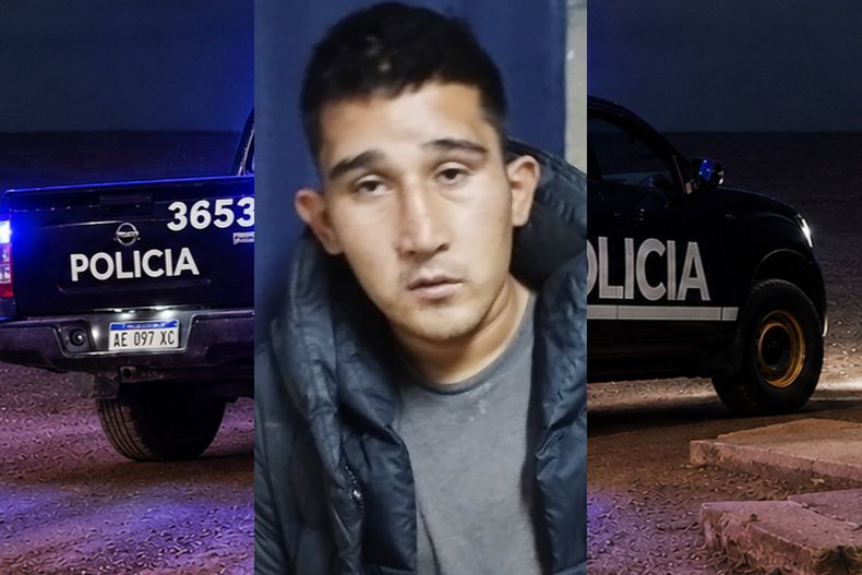 Albornoz, al momento de su detención cuando caminaba a orillas de la Ruta 94.