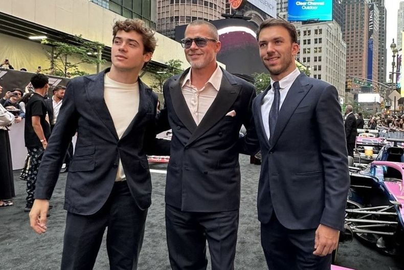 Franco Colapinto posó con Brad Pitt y revolucionó las redes: el motivo detrás de este encuentro