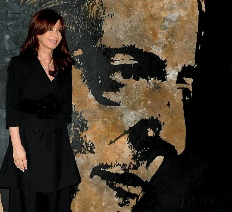 El cuadro de Néstor Kirchner que Norberto Filippo pintó para Cristina en 2010.