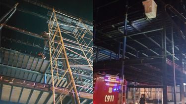 San Rafael: un joven ebrio subió a 35 metros y debió ser rescatado por policías y bomberos.