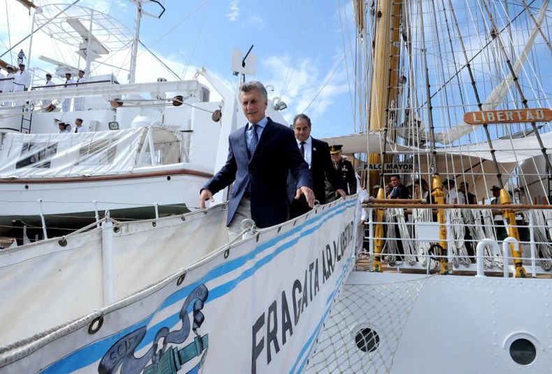 Mauricio Macri, presidente, fragata, libertad