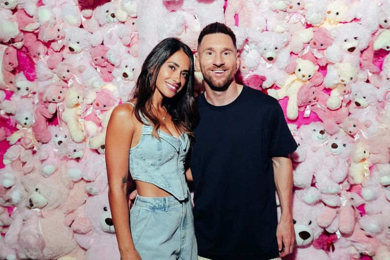Lionel Messi y Anto Roccuzzo.