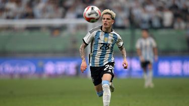 Alejandro Garnacho debutó en Argentina.