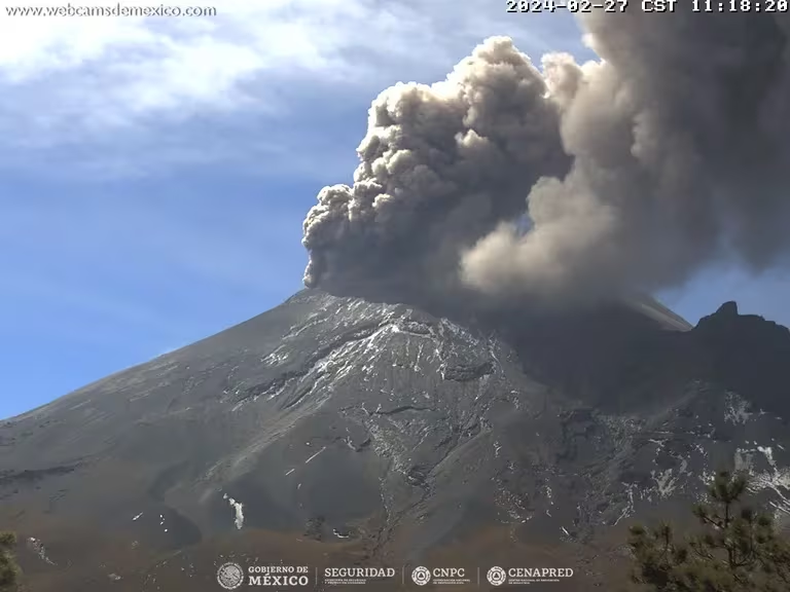 El volcán Popocatépetl se encuentra activo y acecha a la Ciudad de México