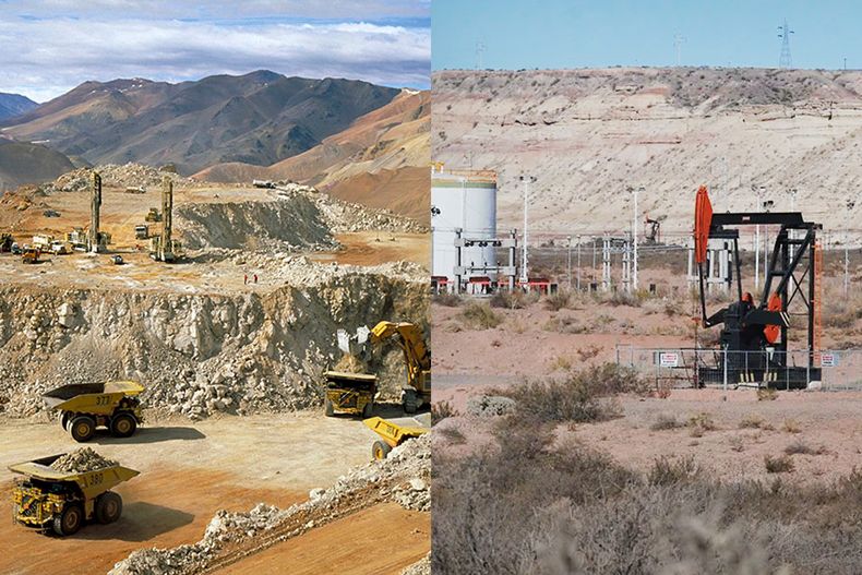 La minería y la industria petrolera, gracias a Vaca Muerta, ya generan casi tantos dólares como el campo
