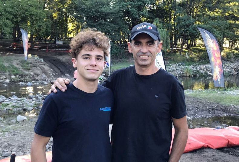 22 Nicolás y Leonardo Climent, ganaron el Desafío del Indio en la categoría padre e hijo. Jueves 04 03 22