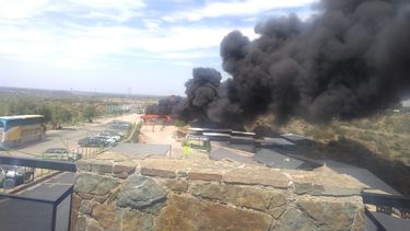 El momento de la explosión de la unidad de turismo