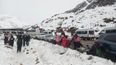 La nieve transformó Alta Montaña y los visitantes disfrutaron del paisaje