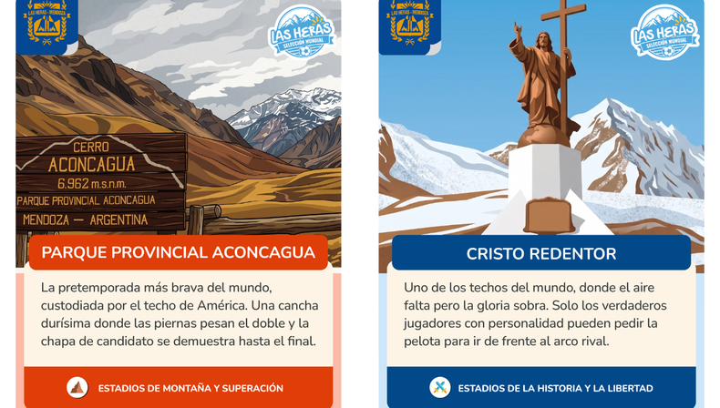Los lugares emblemáticos del departamento de Las Heras también forman parte de este álbum particular
