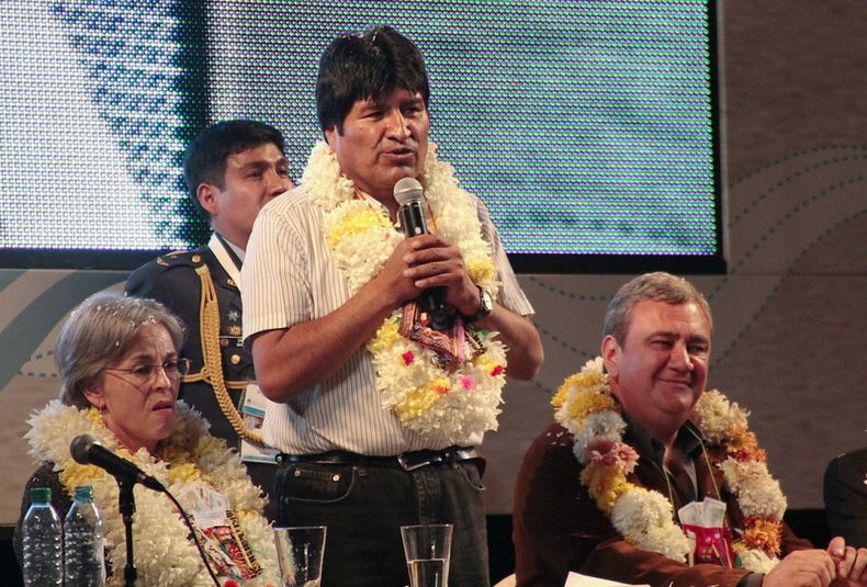 Evo Morales en el Polimeni