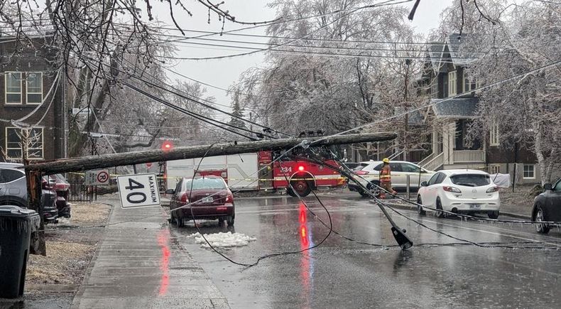 tormenta de hielo en Canadá