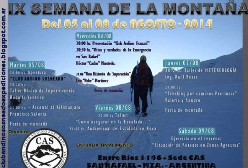 14  9na. Semana de la Montaña en San Rafael. Martes 05-08-14