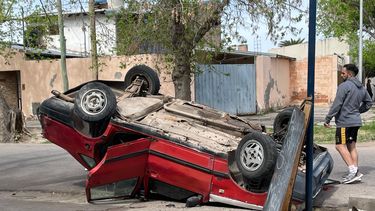 fotos y videos: espectacular accidente vial en san rafael
